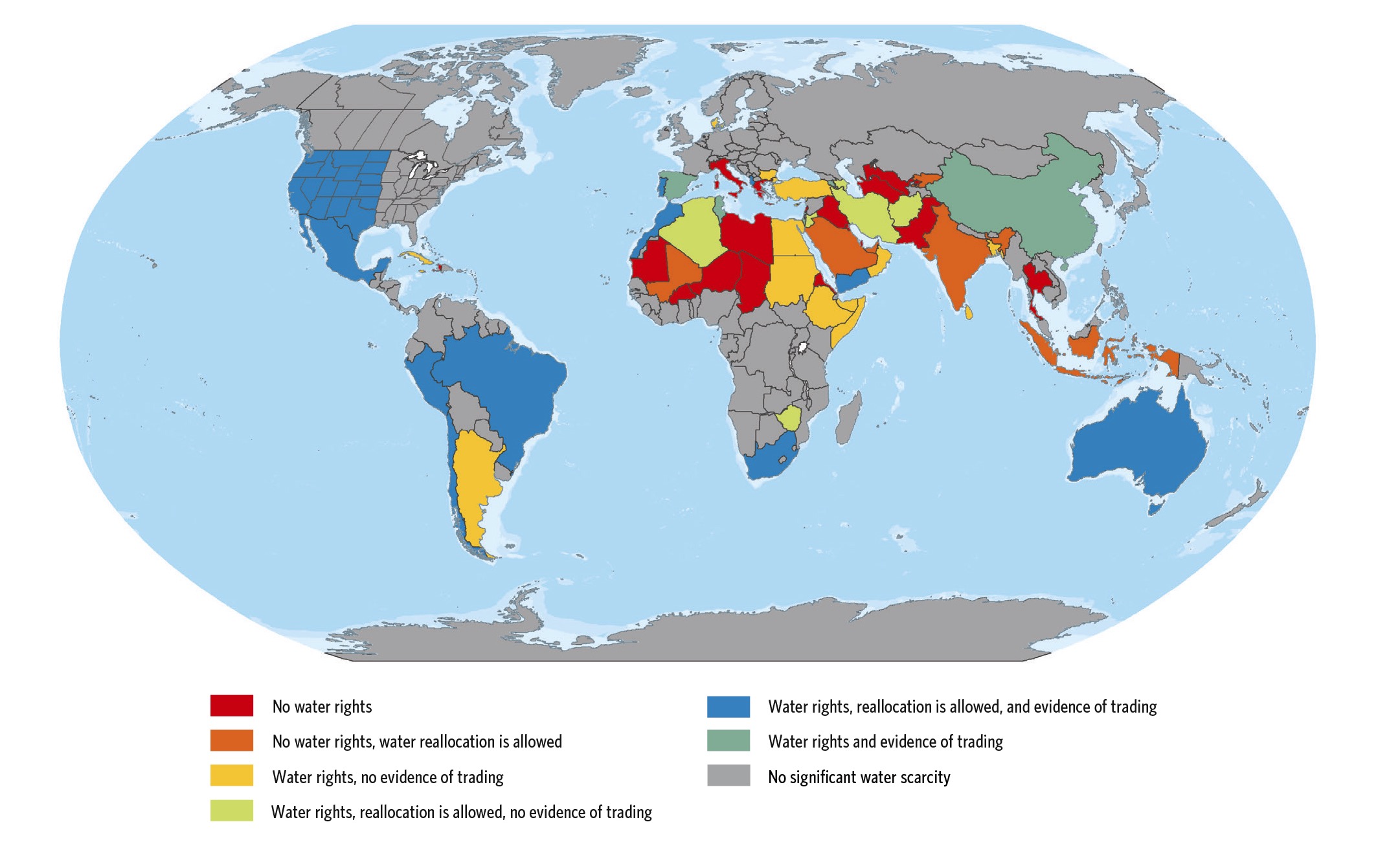 In Countries Experiencing Water Scarcity